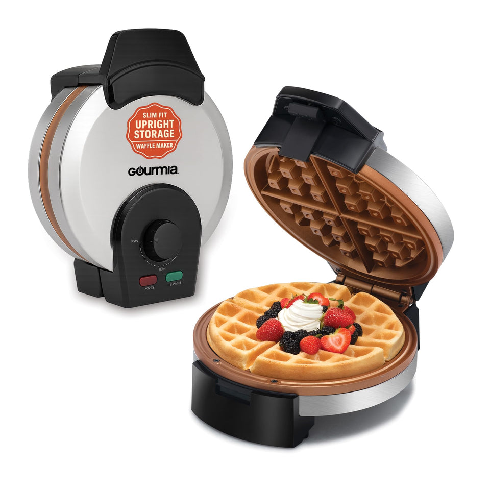 Gourmia Belgian Waffle Maker nonstick plates for effortless release and quick cleanup