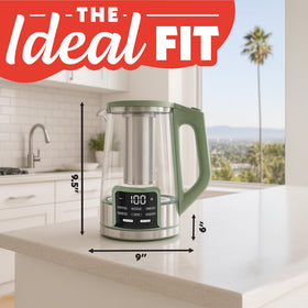 Gourmia brew-ready indicator signals when tea or coffee is ready.