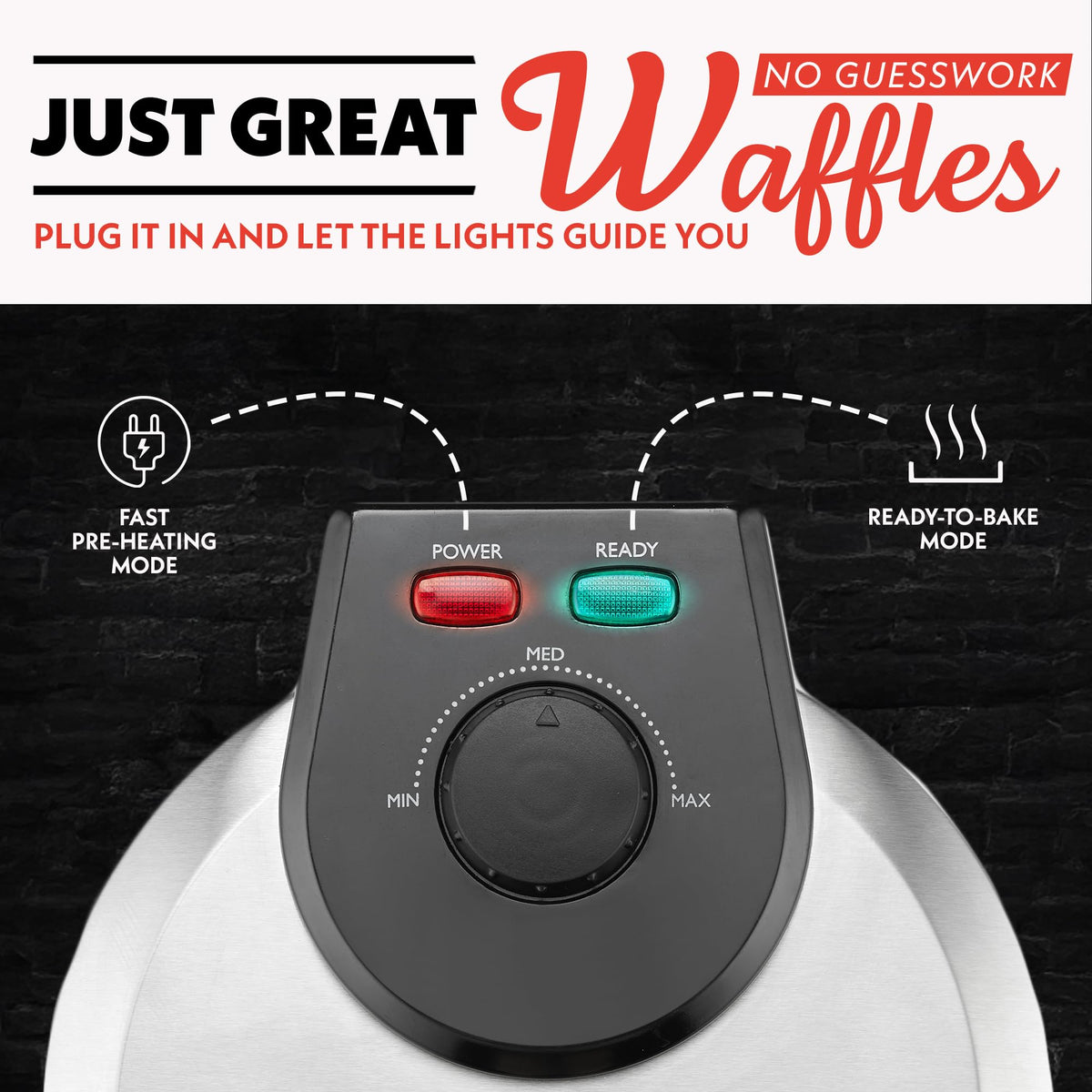 Gourmia ceramic nonstick plates provide easy release and quick cleanup after breakfast.