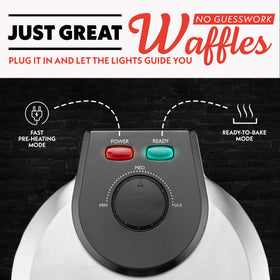 Gourmia ceramic nonstick plates provide easy release and quick cleanup after breakfast.