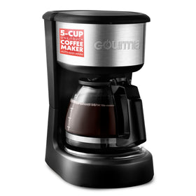 Gourmia coffee maker in action with one-touch brew for fast mornings