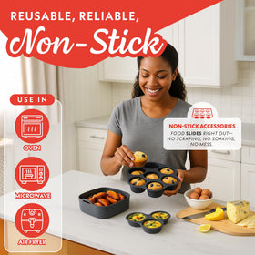 Gourmia dishwasher-safe silicone for easy cleanup