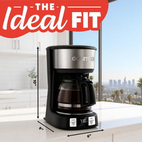 Gourmia Drip Coffee Maker #2 cone filter compatibility for easy setup