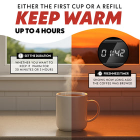 Gourmia Drip Coffee Maker programmable brew later for wake-up routines