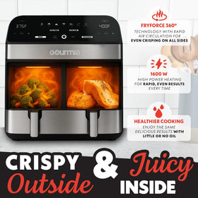Gourmia FryForce 360 technology demonstrates even air frying results
