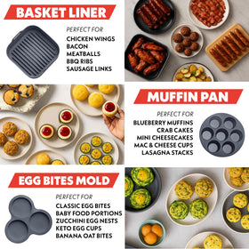 Gourmia egg bite cooker with three molds for quick bites