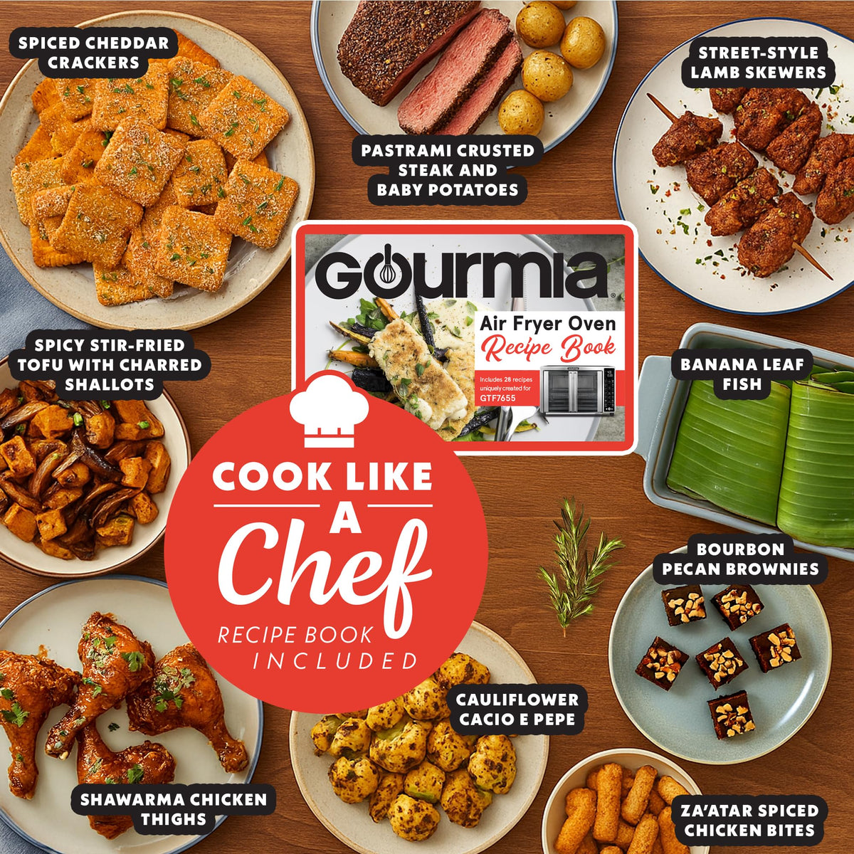 Gourmia 25 Qt roast chicken scene demonstrates roasting capability.