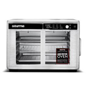 Gourmia French Door Air Fryer Oven front view showing large 37 Qt capacity for family meals