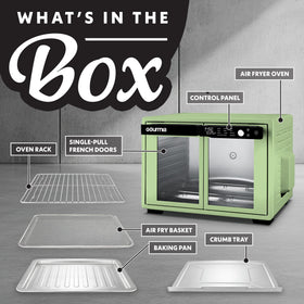 Gourmia FryForce 360° technology for even browning with minimal oil