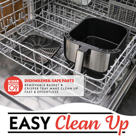 Gourmia GAF826 FryForce 360 cooks evenly with hot air from all sides.