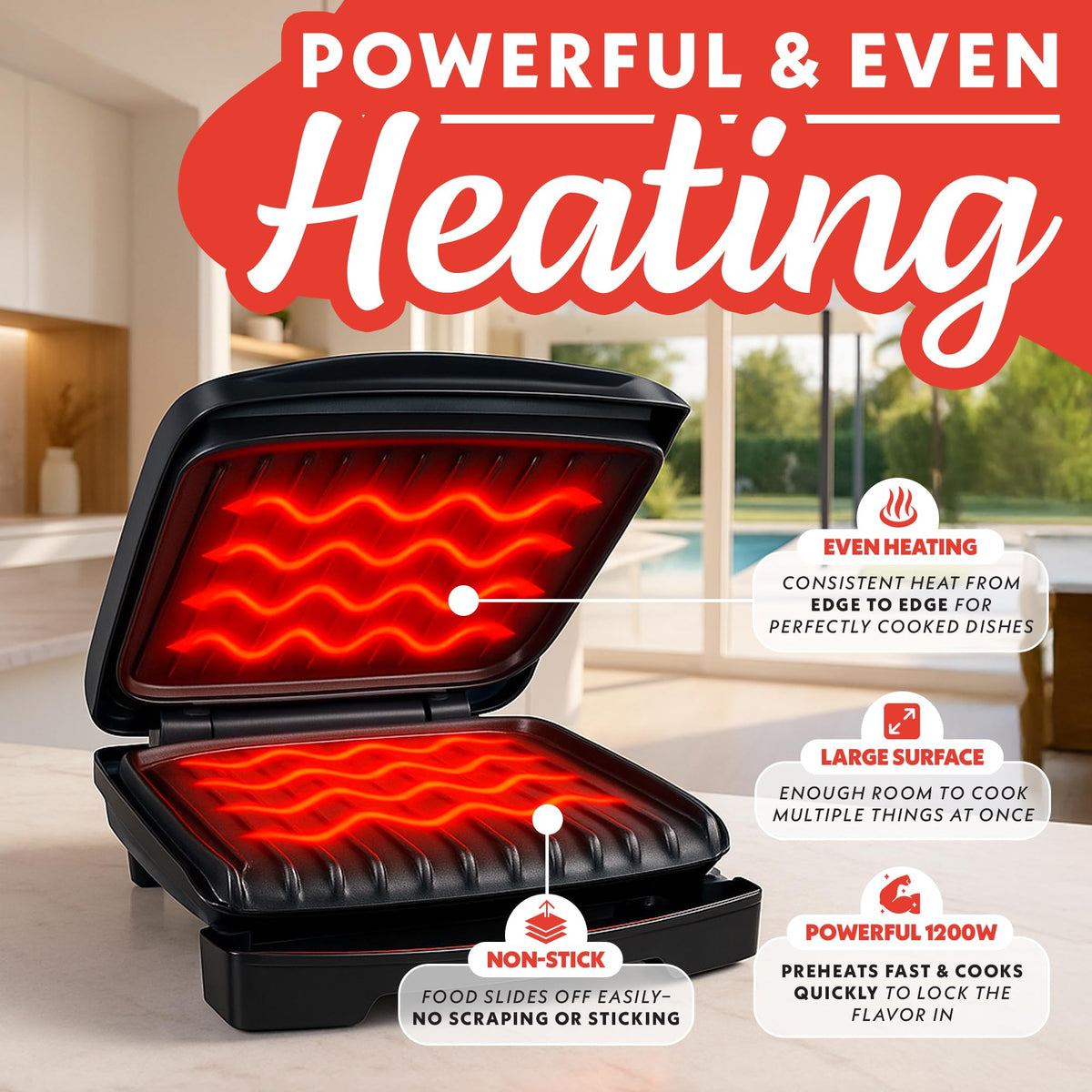 Gourmia indoor grill and panini maker compact countertop unit fits apartments and dorms
