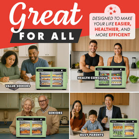 Gourmia space for multiple toasting batches and dehydrating snacks