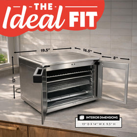 Gourmia stainless steel exterior with spacious capacity and durable build