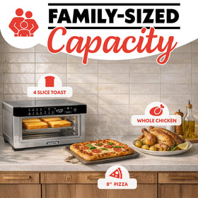 Gourmia toaster oven 12 presets for versatile meals and snacks
