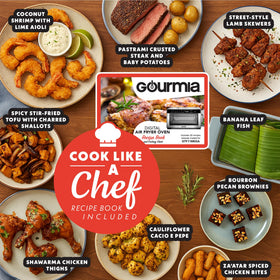 Gourmia stainless steel body emphasizes durability and even heating