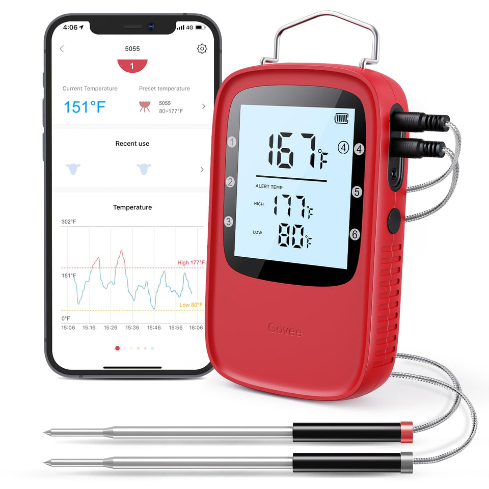 Govee Bluetooth meat thermometer box—easy setup for wireless grilling.