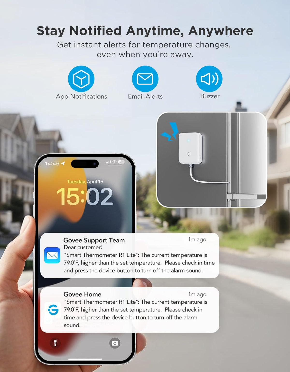 GoveeLife app control for remote temperature monitoring from phone