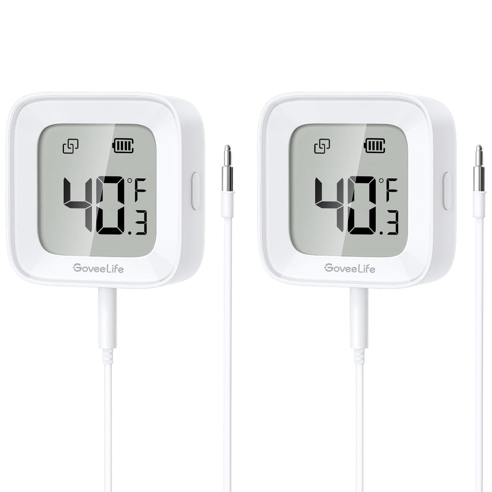 GoveeLife freezer thermometer sensor for precise fridge temperature monitoring.