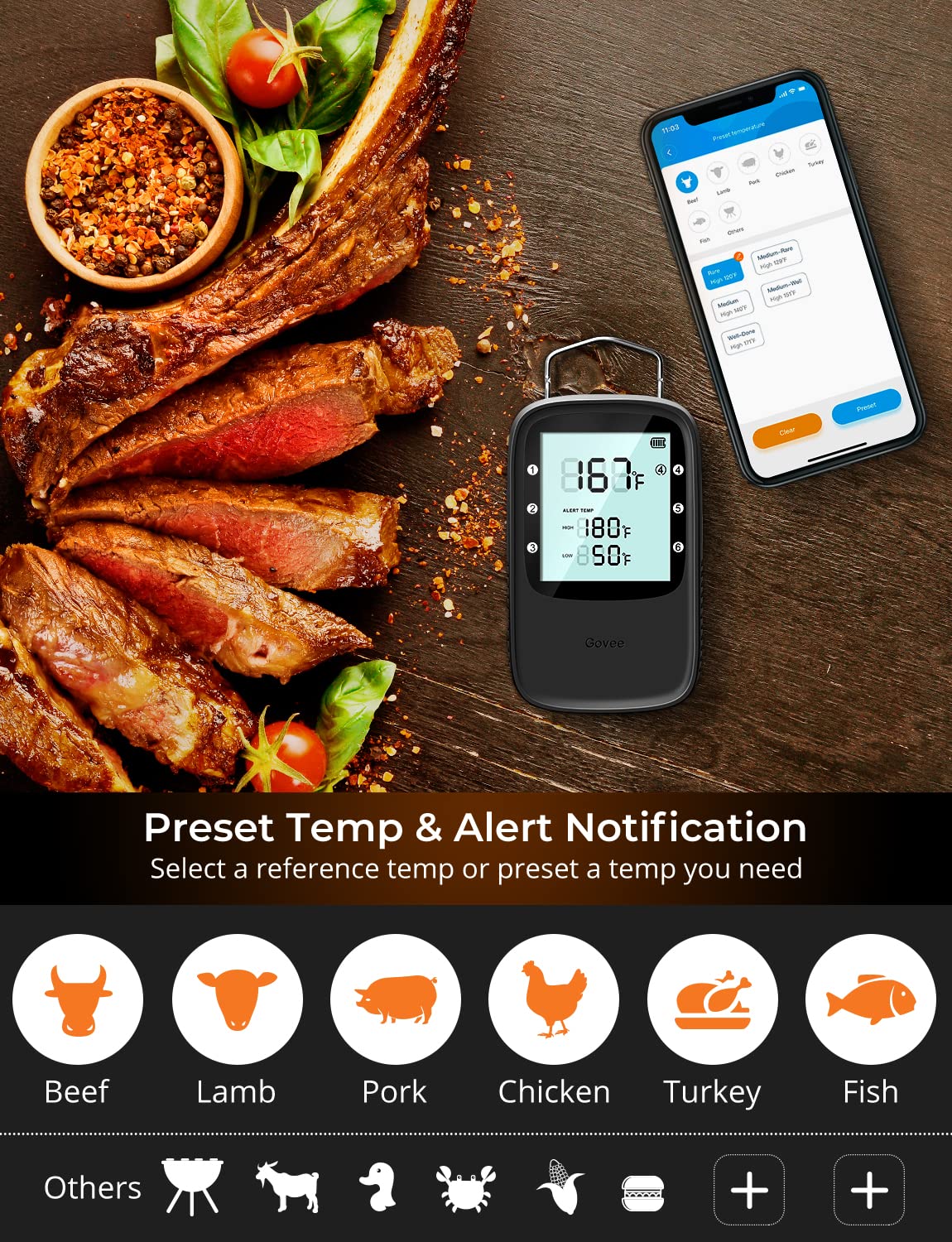 Govee thermometer 2-second read delivers fast temperature feedback