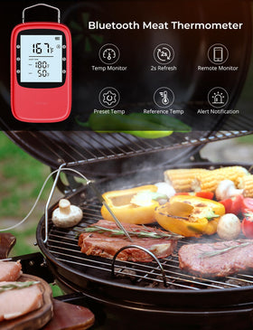 Govee thermometer probe close-up shows durable probes for accurate doneness.