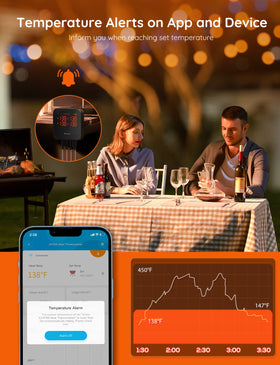 Monitor several foods at once with four probes.