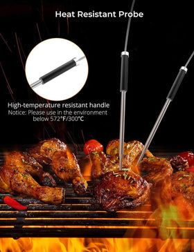 Govee probes waterproof stainless steel for easy cleanup.