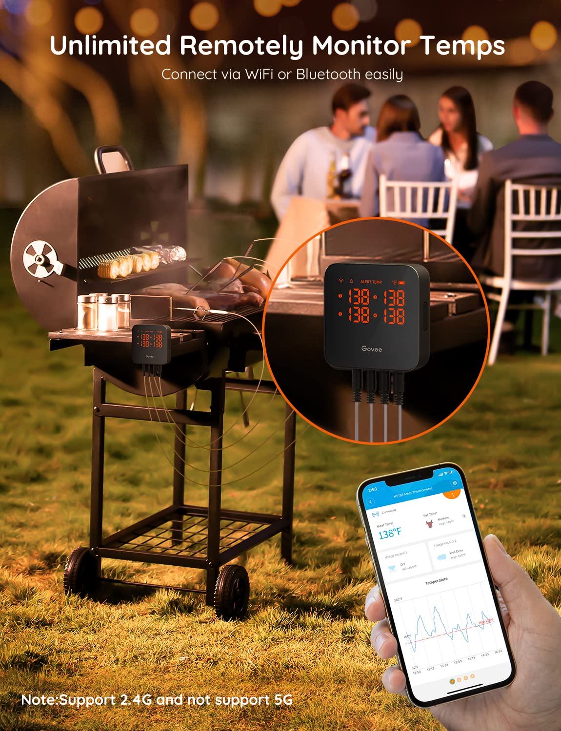 Temperature range from 32 to 572 degrees Fahrenheit for versatile cooking.