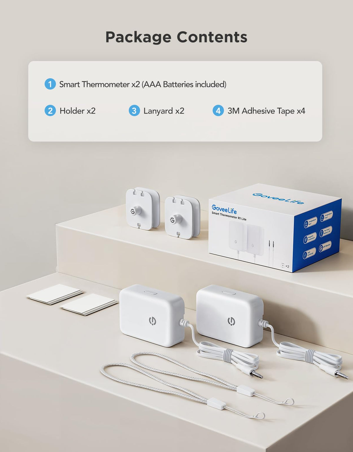 GoveeLife compact display for easy temperature checks.