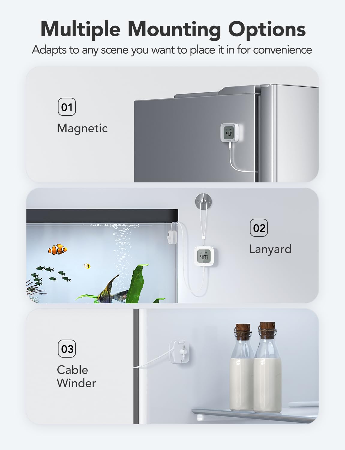GoveeLife thermometer wide range from -40 to 158 F for versatile use