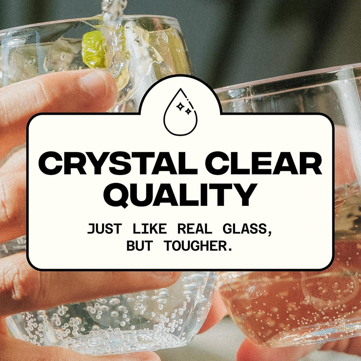 Govino 16oz glass provides ample space for generous pours.