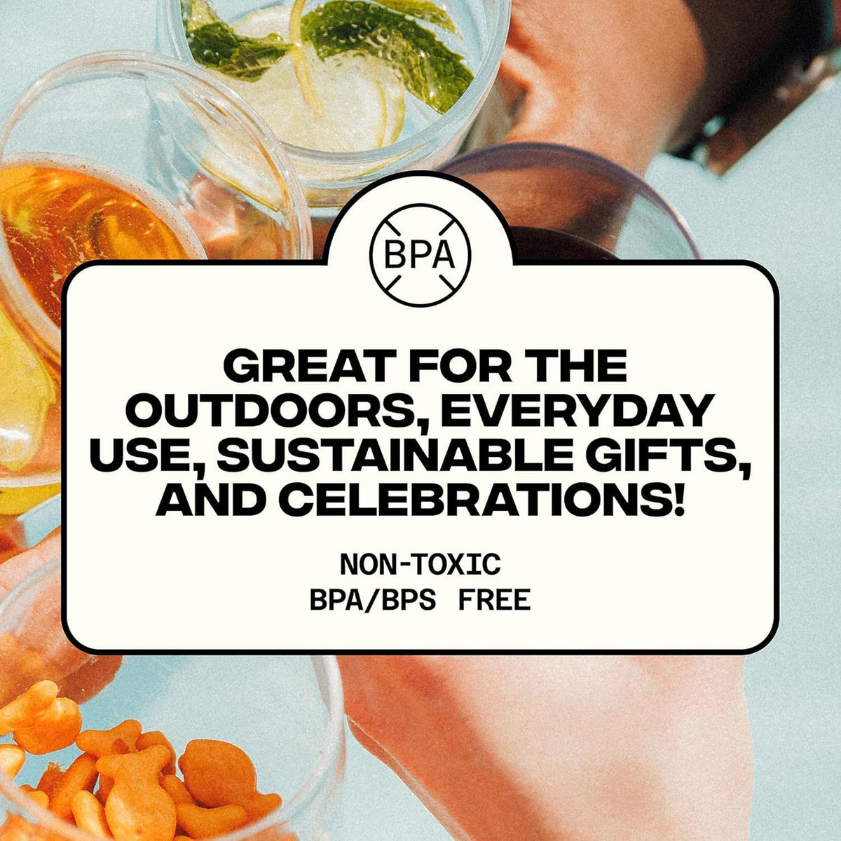 Govino outdoor-friendly glass ideal for picnics and balconies.