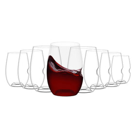 Govino stemless wine glass highlights color for outdoor tastings.