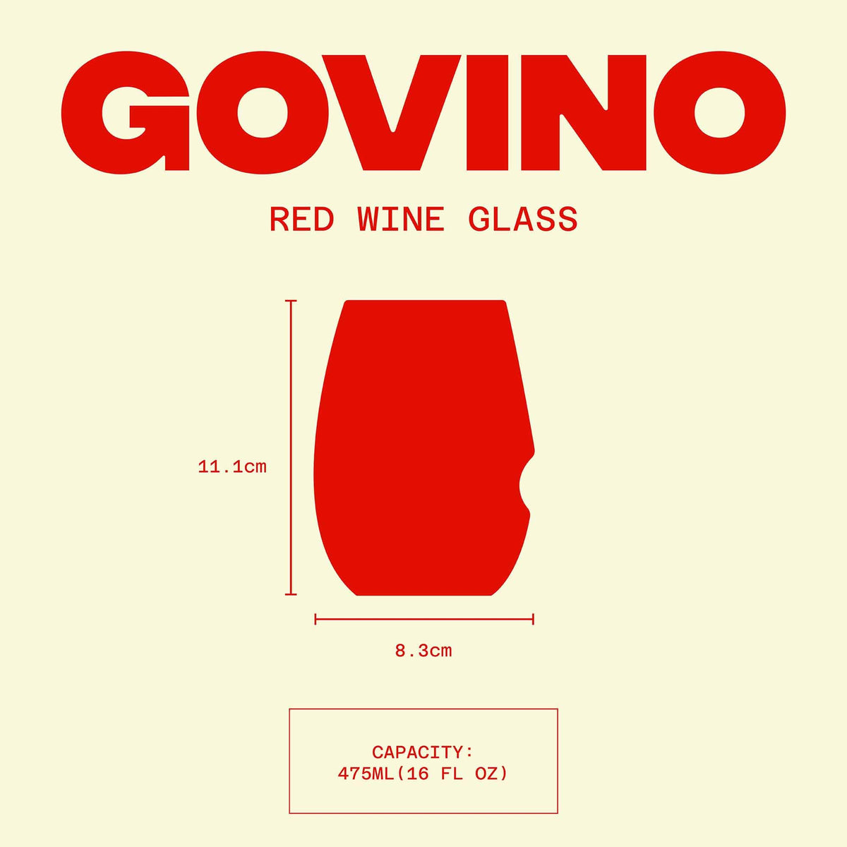 Govino Tritan polymer glass offers lightweight, dishwasher-safe cleanup.