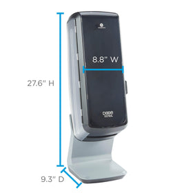 Dixie Ultra tower interior with easy latch refill system.