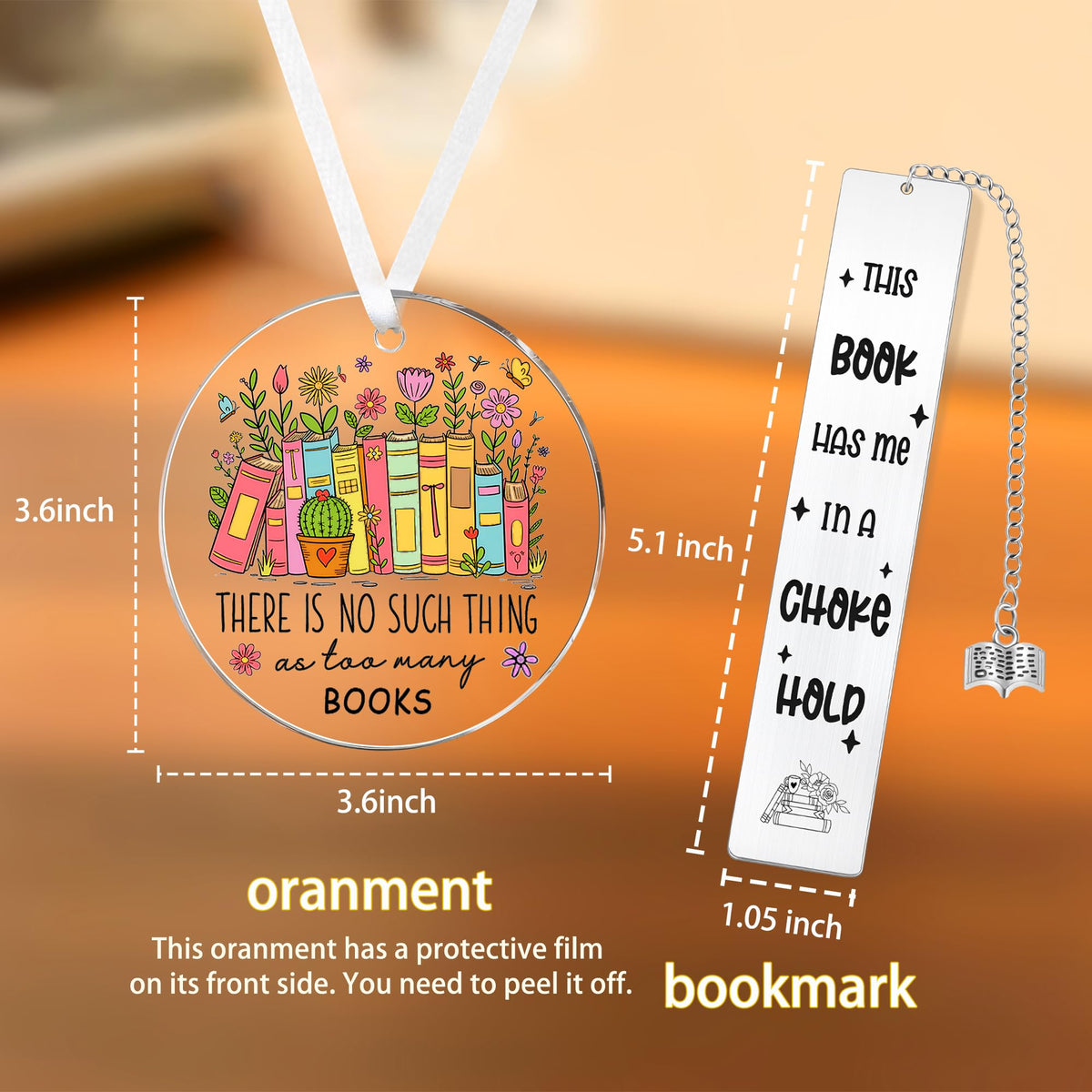 GQDECOR stainless steel bookmark with smooth, durable surface