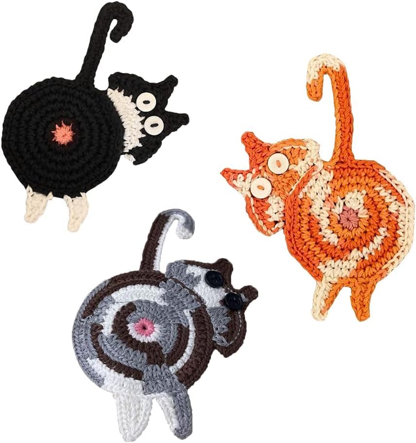 Graceice cat gifts coaster with cute cat design protects surfaces.
