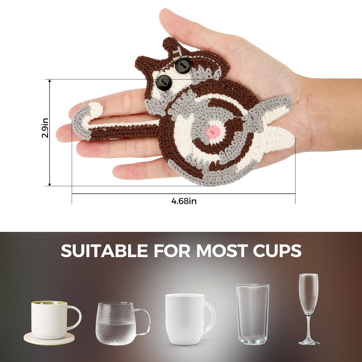 Graceice easy-care rope coaster cleans with a quick wipe.