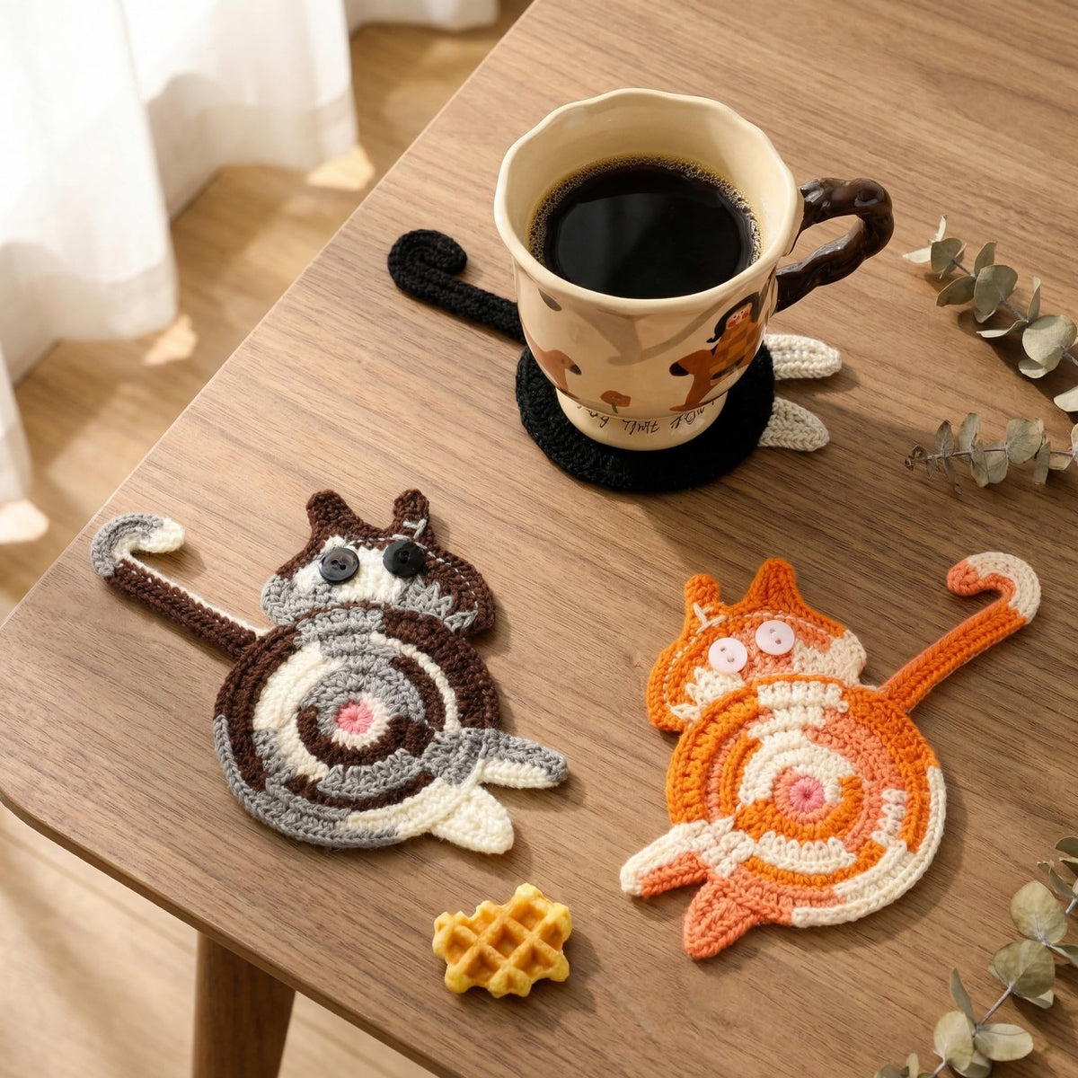 Graceice coasters soft rope non-slip surface keeps drinks stable.