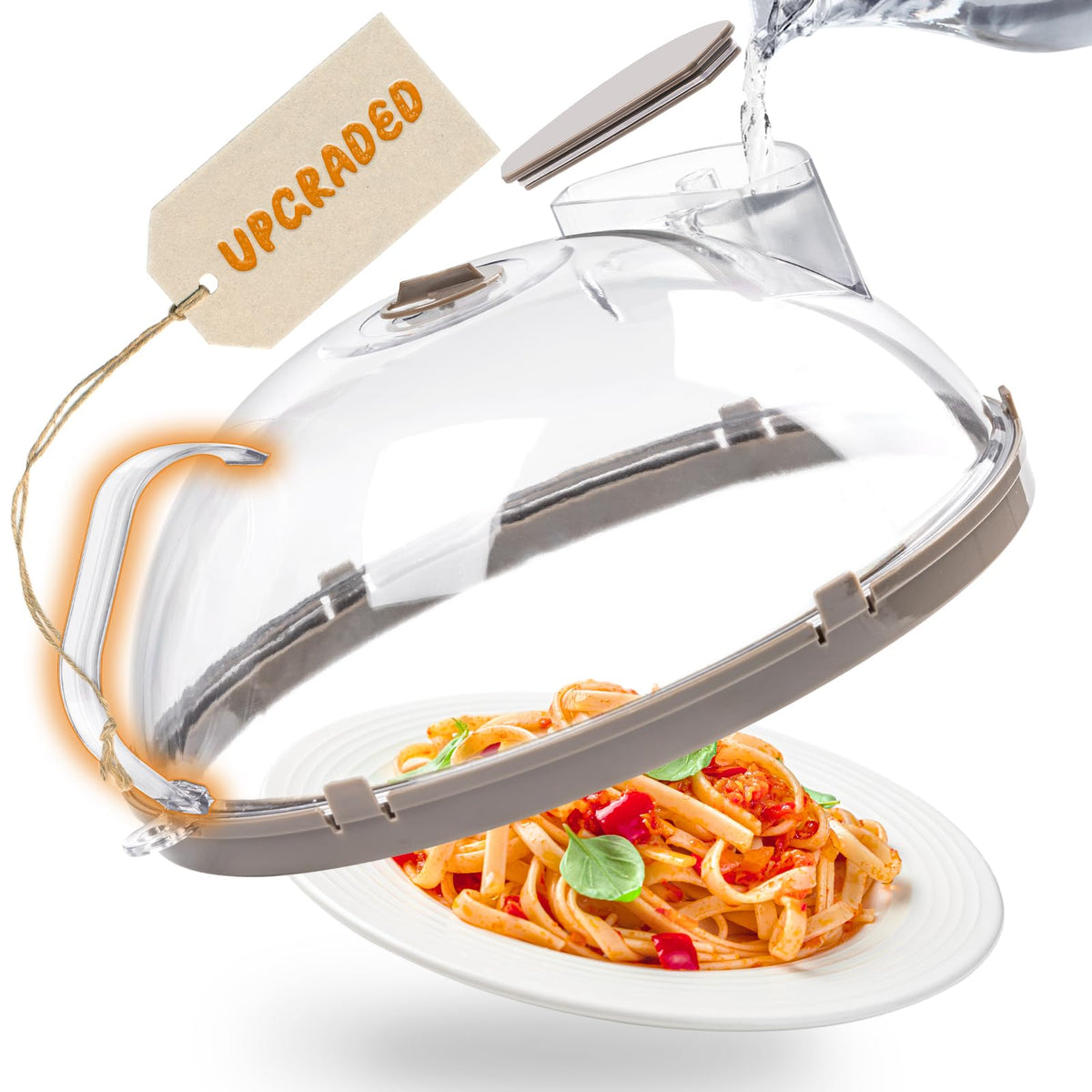 Gracenal 12 inch splatter cover with dome design keeps food above splatters