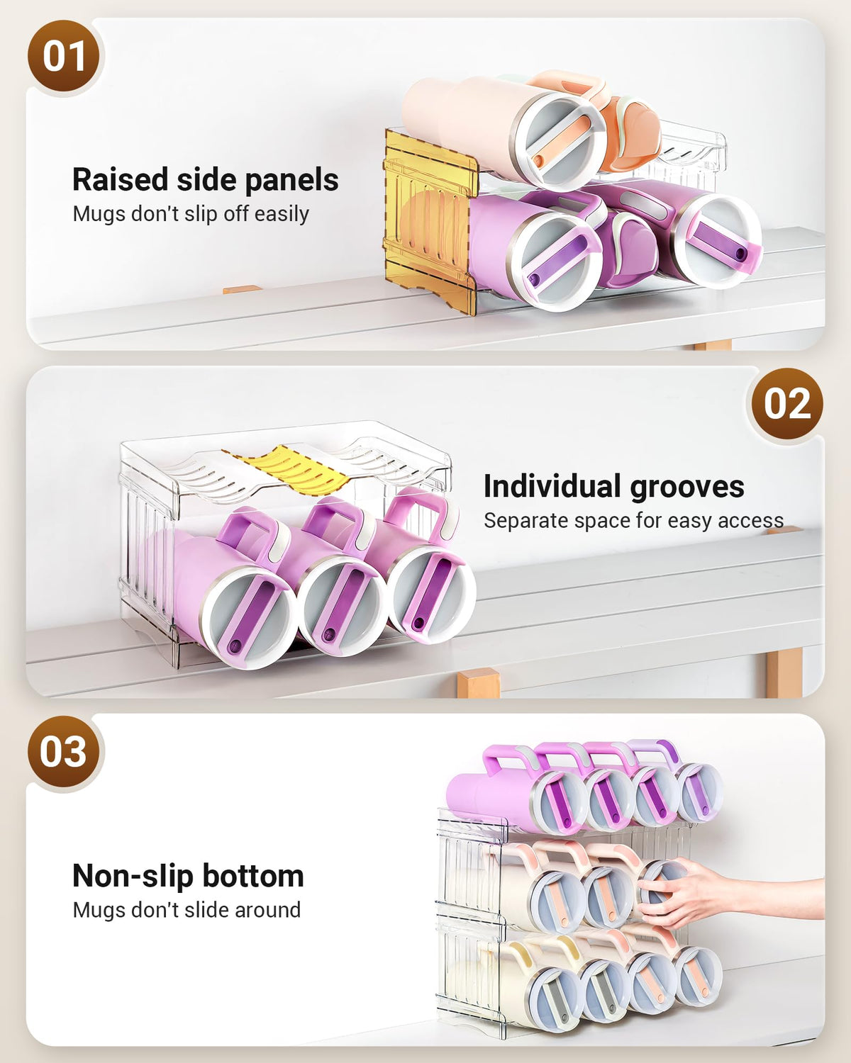 Gracenal fridge-safe bottle holder helps keep drinks cool.