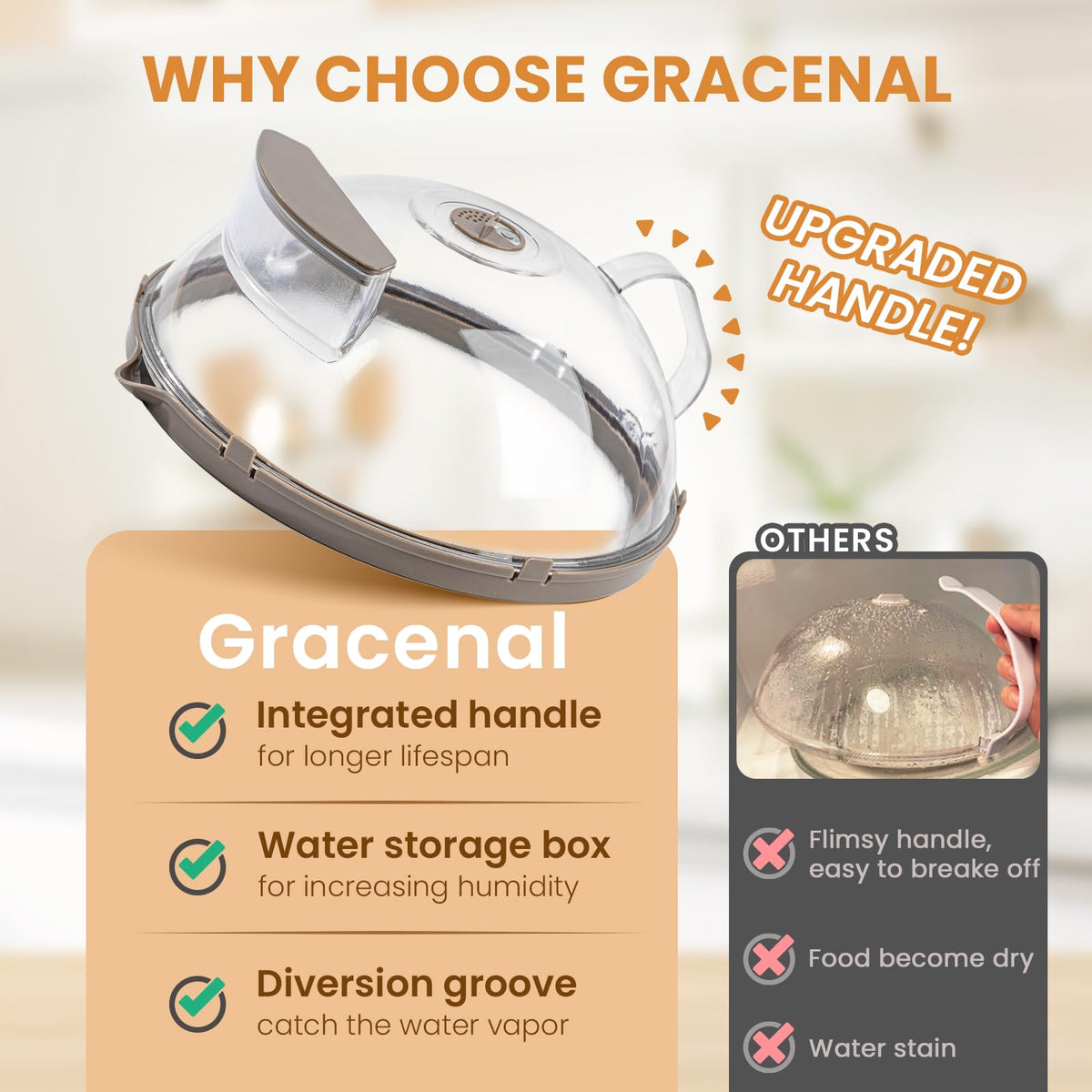 Diversion groove stores extra steam for clean heating
