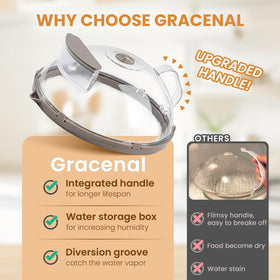 Diversion groove stores extra steam for clean heating