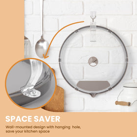 Wall mount hole saves counter space for Gracenal cover