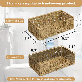 Graciadeco bathroom guest towel basket adds natural charm to bath decor.
