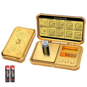 GRAM PRES pocket scale backlit display enables quick, accurate readings anywhere.
