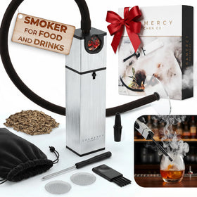 Gramercy Kitchen Cocktail Smoker Kit indoor drink infusion enhances flavors.