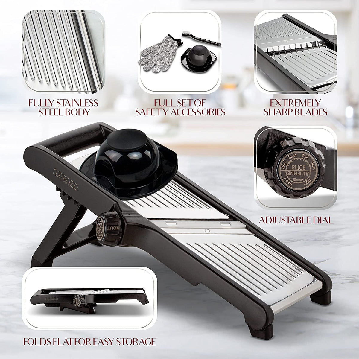 Gramercy Mandoline compact design suits small kitchens