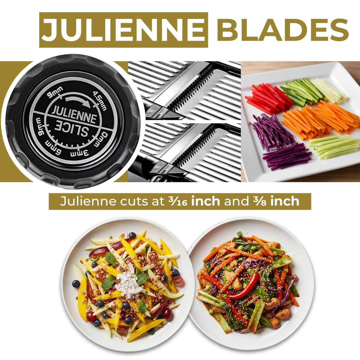 Gramercy mandoline includes cut resistant gloves for safer prep.