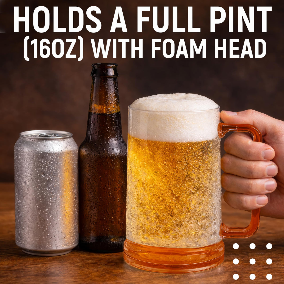 Granatan beer mugs orange handle for easy glass identification at events