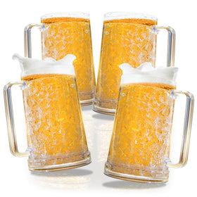 Granatan freezer beer mug with cooling gel keeps drinks colder for longer at home.
